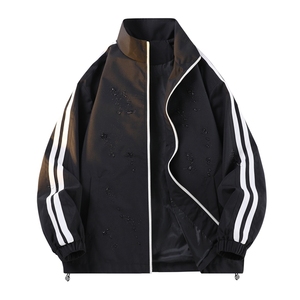 เสื้อโค้ทคาร์ดิแกนแบบมีซิปบุนวมกันลมสำหรับฤดูใบไม้ร่วง สวมใส่สบาย ระบายอากาศได้ดี แฟชั่นยอดนิยมสำหรับกิจกรรมกลางแจ้ง - Product Image 1