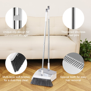 Échantillon gratuit 90 °   Clip <span class=keywords><strong>pliable</strong></span> à 5 rangées de poils, <span class=keywords><strong>manche</strong></span> en plastique souple pour support de tête de <span class=keywords><strong>balai</strong></span>, ensemble <span class=keywords><strong>balai</strong></span> à poils et pelle à poussière - Product Image 3