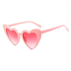 Gafas de Sol Personalizadas con Estampado de Corazón en Blanco, Rosa y Amarillo, Populares para Fiestas de Mujeres, Venta al Por Mayor - Product Image 3