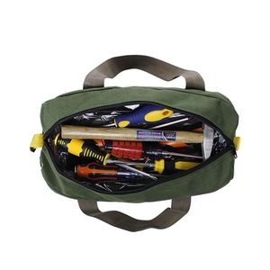 Kit de rangement d'outils personnalisé, kit électrique, multifonctionnel, portable, grande capacité, sac à outils en toile écologique, fermeture à glissière - Product Image 3