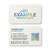 Impresión de Tarjetas de Presentación Premium Personalizadas, Tarjetas de Papel con Estampado Holográfico en Cartulina para Introducciones Profesionales