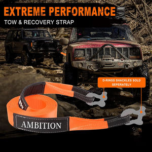 Cinghia di Traino AMBITION 4'' 20ft, Cinghie di Recupero con Capacità di 35000 lb, Cinghie ad Anello per Emergenze Fuoristrada - Product Image 5