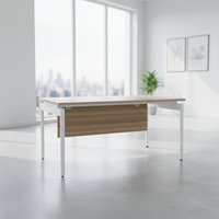 Bureau de direction moderne pliable, cadre en acier, plateau en bois durable, tables de conférence professionnelles, mobilier de bureau