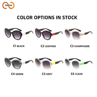 TWOOO T1688 Nouveauté Lunettes de soleil ovales surdimensionnées classiques et tendance avec blocs de couleur UV400 Logo personnalisé