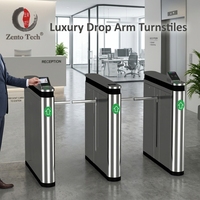Tourniquet à bras tombant de luxe, étanche IP64, RS485, reconnaissance faciale, contrôle d'accès pour aéroports et stations de métro, ISO9001 CE