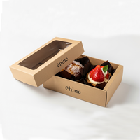Cajas para Cupcakes Ecológicas de Lujo con Logotipo Personalizado, Laminación Mate, Caja Transparente para Pasteles, Empaquetado al por Mayor para Mini Tartas de Queso de Cumpleaños