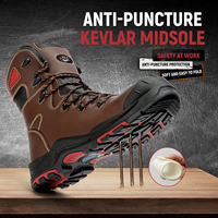Botas de Seguridad Resistentes para Hombre, con Puntera de Acero Anti-Impactos, Impermeables, Resistentes al Aceite HRO y Antideslizantes, con Suela de Goma
