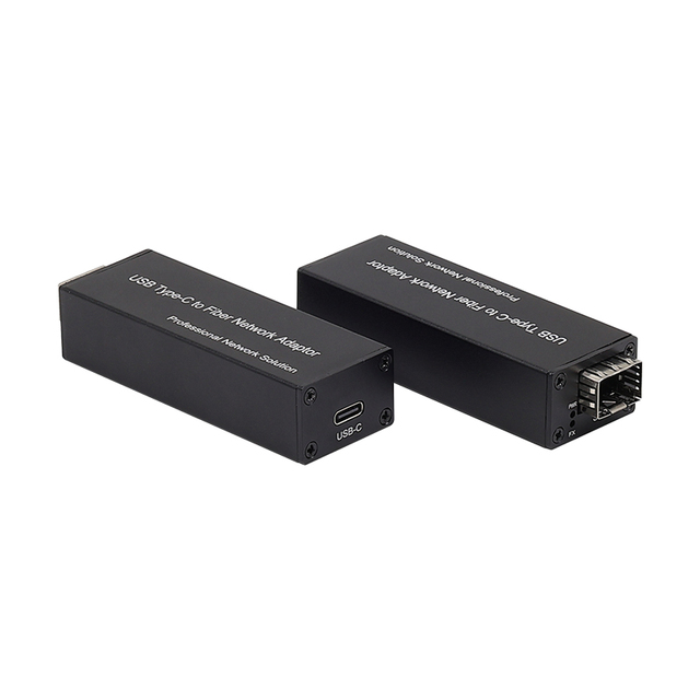 USB Type C to Gigabit SFP Fiber Ethernet Adapter Mini Network Converter High Speed USB 3.0 Gigabit Fiber Network for Laptop PC
