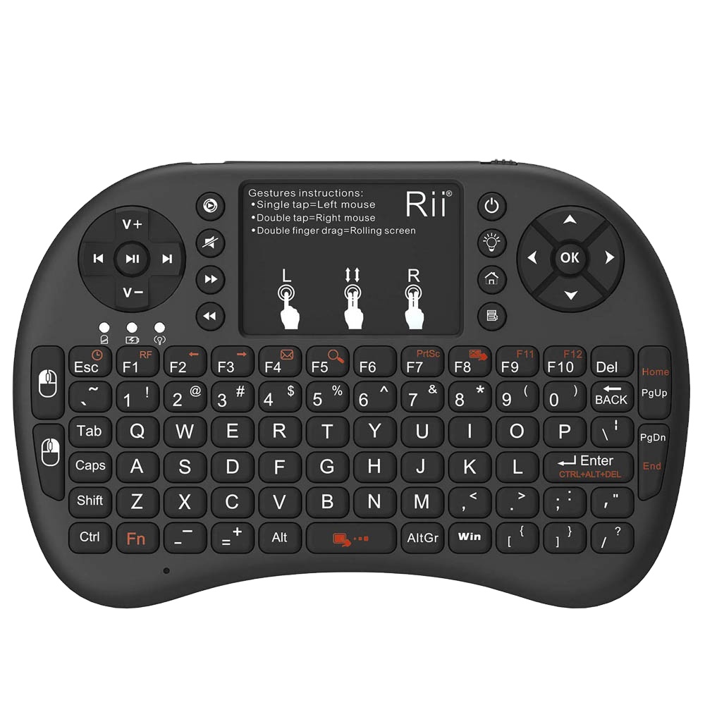 Rii i8 + Mini teclado inalámbrico con retroiluminación 2,4G Touchpad