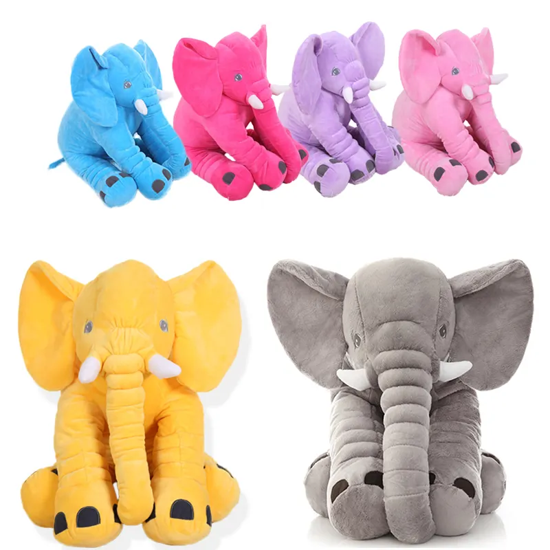 卸売40cm動物象のおもちゃソフトベビー枕ぬいぐるみ灰色象ぬいぐるみ枕