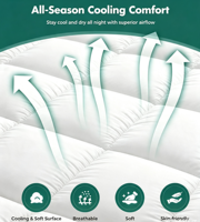 Surmatelas de qualité hôtelière AOSEN, tissu supérieur 100% coton, matelassé, épaisseur 6 cm, protège-matelas, fabricant certifié OEKO-TEX