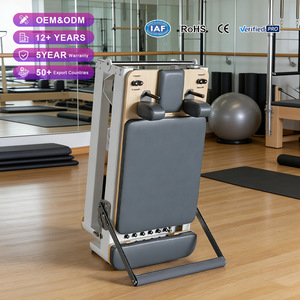 Reformer pliable en aluminium, appareil de fitness portable et réglable pour l'entraînement au yoga - Product Image 1