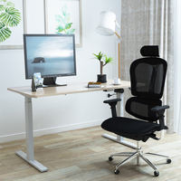 Bureau debout électrique intelligent réglable en hauteur, poste de travail mobile avec structure métallique