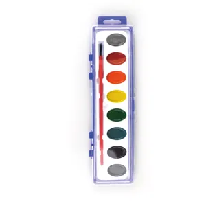 Juego de pintura semiseca no tóxica para niños, set de pintura semiseca de color agua semiseca de 8 colores para pastel, juego de pintura de acuarela diy