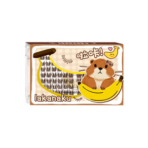 Lakaki Brown Individual False Eyelashes C Curl Natural Soft Invisible Band For Single Eyelids - Product Image 5