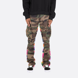 Pantalones elásticos informales clásicos para hombre 100% algodón cintura media Método de tejido no tejido moda moderna para hombre - Product Image 1