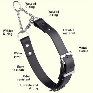 Collar de Perro de PVC y Poliéster con Liberación Rápida y Antideslizante, Cadena Martingale que Evita el Deslizamiento - Product Image 2