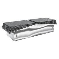 Boîte à outils noire de taille personnalisée pour camionnette en aluminium Gullwing Camper Storage