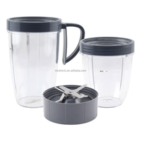 Ensemble de remplacement de tasse et de lame de mélangeur de 18oz et 24 oz compatible avec les mélangeurs Nutribullets 600w et 900w