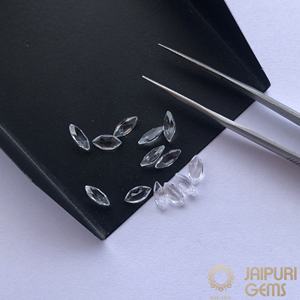 Topacio Blanco Natural de 3x6 mm, Corte Marquise Facetado, Gema Suelta, Corte de Precisión, Cristal para Joyería Fina - Product Image 6