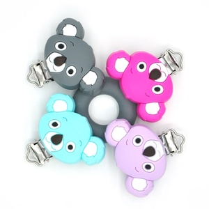 Clip de silicona seguro para animales, mordedor, cadena para <span class=keywords><strong>cochecito</strong></span> de bebé con cuentas, cadena para chupete, juguete de silicona masticable suave para niños, clips para chupete - Product Image 6