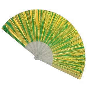 Abanico Plegable Grande Popular, Abanico de Mano Plegable de Plástico Holográfico para Festivales, Espectáculos y Fiestas - Product Image 4