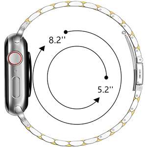 Bracelet en acier inoxydable Hourglass Seven Beads pour <span class=keywords><strong>Apple</strong></span> <span class=keywords><strong>Watch</strong></span> IWatch S9 S8 S7 S6 42-49 mm - Product Image 5