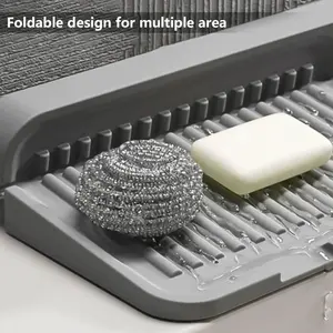 Faucet Mat For <b>kitchen</b> <b>Sink</b> Countertop <b>Splash</b> <b>Guard</b> ,Adjustable Faucet Drip Anti-Slip Mat for Bathroom <b>Sink</b> Draining Pad - Product Image 2