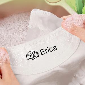 Sceau nominatif personnalisé pour enfants, <span class=keywords><strong>tampon</strong></span> flash pour élèves, autocollant nominatif en plastique imperméable pour vêtements de maternelle, cadeau Montessori, jouet pour bébé - Product Image 6