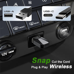 Mini adaptador de juego de coche sin cable Carplay inalámbrico pequeño Usb Dongle sin <span class=keywords><strong>Internet</strong></span> Wifi 5,8 GHz iPhone X253 W205 para VW Jetta Mk6 Hilux - Product Image 3