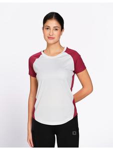 Camiseta Deportiva Munns & Mars para Mujer, Diseño Color Block, Poliéster, Corte Atlético Regular, Dobladillo Curvo, para Entrenamiento Físico - Product Image 2