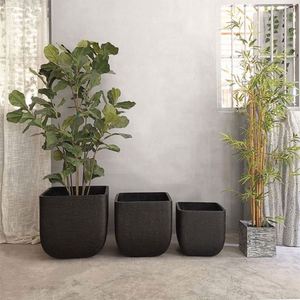 Macetas Ovaladas de Cemento Grandes para Jardín, Interiores y Exteriores - Product Image 2