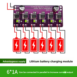 Modulo Caricabatterie 5V 1A <span class=keywords><strong>per</strong></span> <span class=keywords><strong>Batterie</strong></span> Li-ion <span class=keywords><strong>18650</strong></span> con Espansione Multicella Parallela e Circuito di Protezione CC CV - Product Image 6