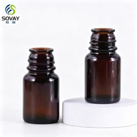 Flacon en verre ambré pour huile essentielle type A & B, 5-120 ml, flacon en verre brun avec bouchon à vis, conteneur vide pour le stockage d'huiles cosmétiques