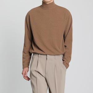 Suéter de medio <span class=keywords><strong>cuello</strong></span> <span class=keywords><strong>alto</strong></span> Suéter de fondo informal de otoño para <span class=keywords><strong>hombre</strong></span> para combinar con el interior - Product Image 1