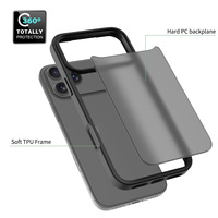 Coque pour iPhone 17 Pro Max, Étui de téléphone portable translucide mat anti-traces de doigts et antichoc pour iPhone 16 17 Pro Max