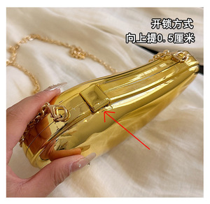 Femmes 2024 été pour mangue en forme d'argent et d'or Laser sac de soirée sac à main de créateur pour les fêtes de mariage petits sacs à main <span class=keywords><strong>pochette</strong></span> - Product Image 5