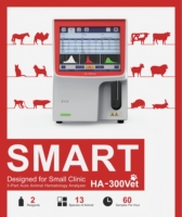 Test sanguin veterinaria en 3 parties cbc vétérinaire analyseur d'hématologie animale automatique équipement vétérinaire
