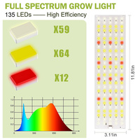 Lámpara de Cultivo LED de Espectro Completo, 1-4 Cabezales, Regulable, con Temporizador, para Vegetales, Flores, Plántulas, Plantas de Interior, Lámpara de Cultivo con Enchufe Estadounidense