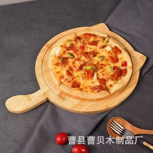 Plateau à pizza en bambou, design oreilles de chat, planche à découper en bois, plaque de cuisson pour usage domestique - Product Image 4