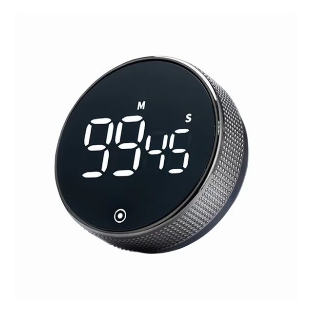 Led Display Digital Kitchen Fitness Timer Rotating Tire Shaped Countdown Magnetic Electronic Battery Operated Cooking