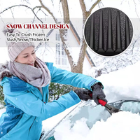 Grattoir à glace pour vitres de voiture en plastique ABS personnalisé de haute qualité, manche long avec grattoir à glace EVA-Premium SHUNWEI SD-3104