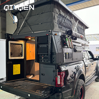 Module de couchage coulissant pour camionnettes aménagées, mini-caravanes, remorques de voyage et véhicules tout-terrain, type coque escamotable