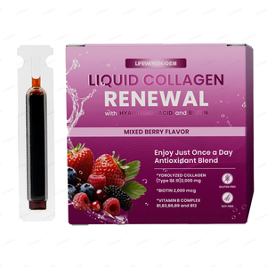 Гидролизованный жидкий коллаген Lifeworth для взрослых (женщин и мужчин), тип 1 и 3, с пептидами, комплексом витаминов группы B и гиалуроновой кислотой — для сияния кожи - Product Image 2