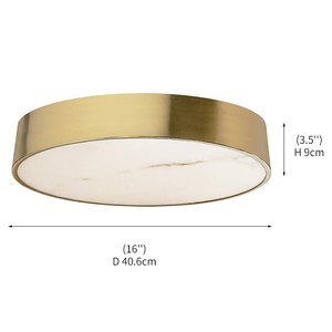 Lámpara de Techo de Lujo Moderna para Villa, Hotel, Decoración de Pasillo, Alabastro Natural, Latón Macizo, LED, UL, CE, RoHS, Lámpara de Techo de Alabastro Walsh - Product Image 4