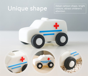 Ambulancias de Silicona de Grado Alimenticio, Camión Montessori, Juguetes Educativos, Niño, Niña, Bebé de 0 a 12 Meses, Regalo <span class=keywords><strong>para</strong></span> Recién Nacido, 1 Unidad - Product Image 5