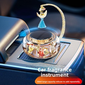 Nouveau diffuseur d'aromathérapie solaire rotatif en verre pour voiture 2026, motif poisson rouge, diffuseur océanique créatif, anti-moustiques à fixer sur le siège - Product Image 3
