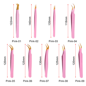 Nhíp Công Nghệ Mở Rộng Lông Mi Khối Lượng Nhãn Hiệu Riêng Chuyên Nghiệp Màu Hồng - Product Image 4