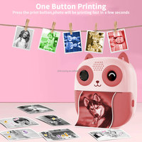Appareil photo pour enfants S5 sans BPA, certifié CE, 1300 mAh, sans encre thermique, écran 2,4 pouces, vidéo, graffiti, DIY, cadeau de Noël, vente en gros