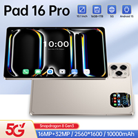 Nouvelle tablette éducative 10,1 pouces Pad 16 Pro 16 Go + 1 To, processeur Octa Core, caméra frontale, clavier professionnel, Android 15, GSM 3G Wi-Fi